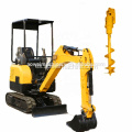 Hecho en China Miniexcavadora pequeña 1.8t 0.06cbm Excavadora sobre orugas de cangilones